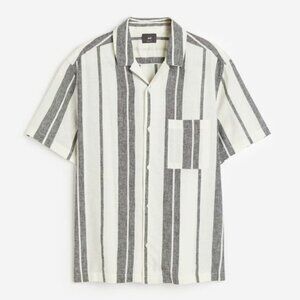 White/gray Vertical Stripe shirt